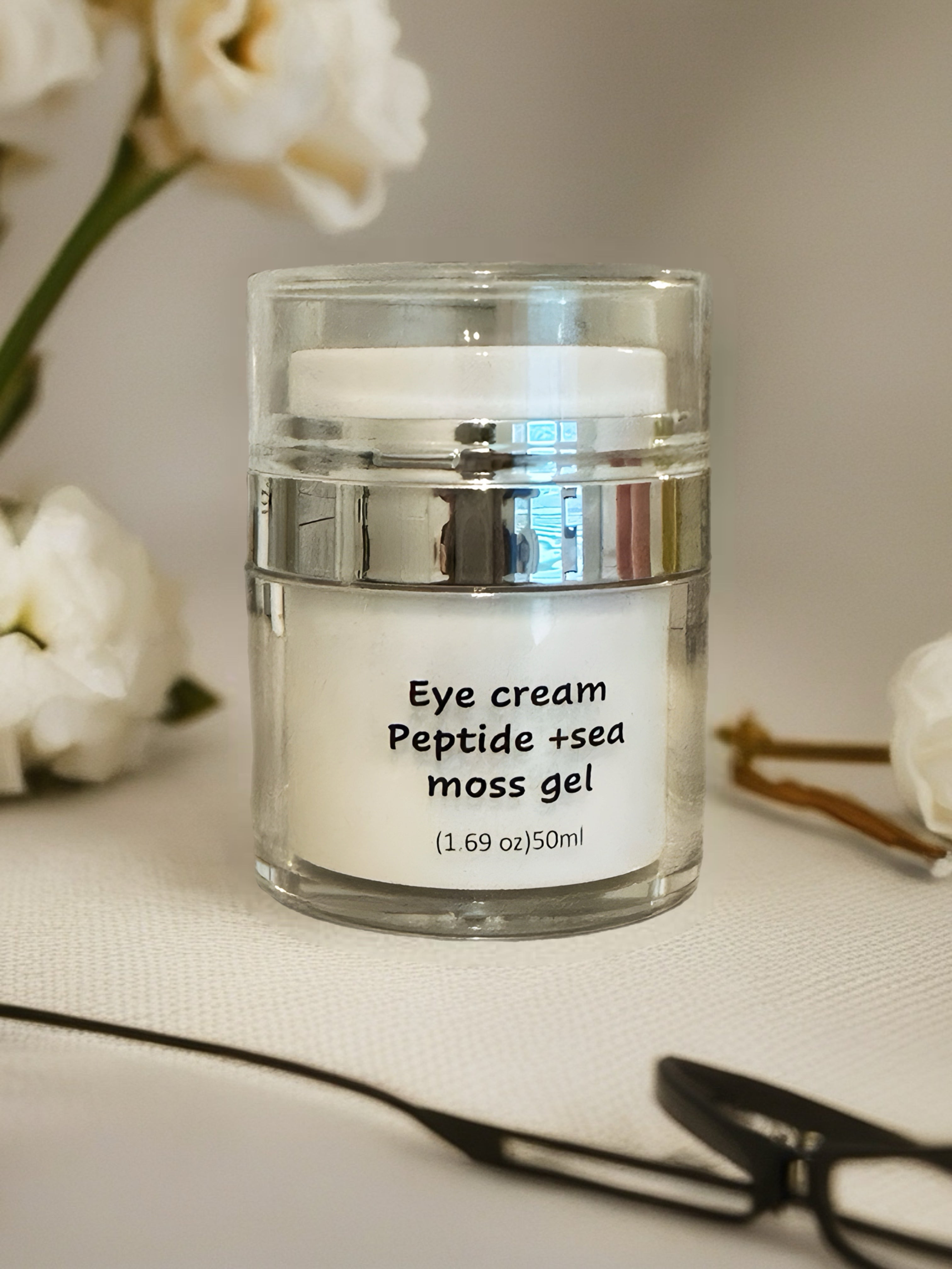 Eye Cream (Peptides + Sea Moss Gel)  “Smooth, Brighten & Reduce Puffiness Around Eyes.”